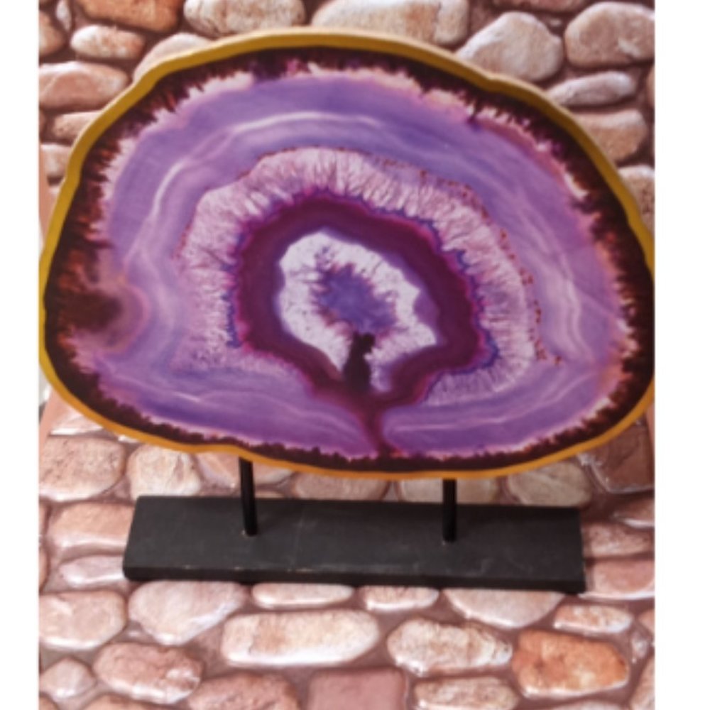 Colorful Faux Rock Home Decor This Is A Piece Of Paper On A Board About 9"